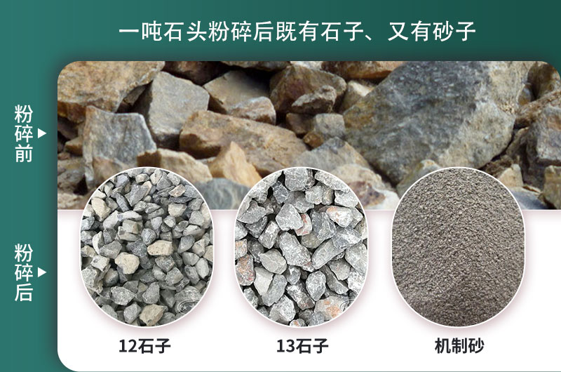 一噸石頭能出多少噸石子，石子破碎設(shè)備有哪些